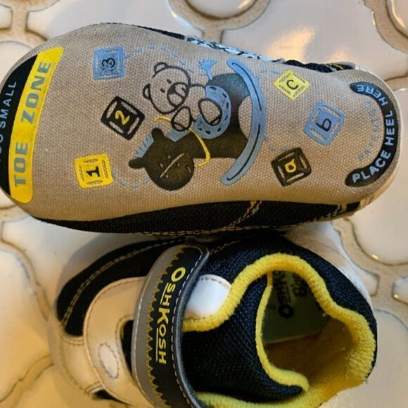 Osh Kosh B'gosh Navy and Yellow Soft Shoe - Picture 6 of 7
